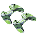 Miniatyrbillede 2 af 8: 2 stk Gamepad Beskyttelsescover Camouflage Silikone Case Skin til PS5 Game ControllerCamo Green