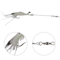 Miniatyrbilde 6 av 8: Hard Lure Sjø Ferskvannsreker Form Bionic Luminous Nattfiskebete med krok (Hvit)