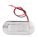 Miniatyrbillede 2 af 8: 12V DC LED Gangstilyslys Oval Form 3 Lampeperler IP67 Vandafvisende til Marinebåd RV Varmt Hvid