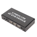 Miniatyrbilde 2 av 8: DisplayPort KVM-bryter 2 porter 4K 60Hz Dual Mode Aluminiumlegering Plug and Play KVM-switcher for tastatur mus 100‑240V EU-plugg 100‑240V
