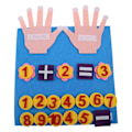 Miniatyrbilde 1 av 5: Filt finger lærebrett Filt undervisningsbrett Aktivitetsbrett Barnas DIY tidlig utdanning pedagogiske leker Telletavle