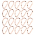 Miniatyrbild 4 av 8: 20 st D-ringar 4x38x23mm Stark Struktur Brett Använd Elegant Utseende DIY Hantverk för Väskor Plånböcker Armband Guld