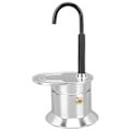 Miniatyrbild 4 av 8: Enkelrör Moka Pot 1 Kopp 50ML Aluminiumlegering Pip Spis Italiensk Kaffetillverkare för Utomhusfester Resor