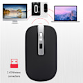 Pikkukuva 6 / 8: 2.4G langaton hiiri, ergonominen, 1600 DPI, korkea resoluutio, USB-lataus, tietokonetarvikkeet, musta