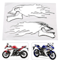 Miniatyrbillede 6 af 8: 2 stk 3D kraniehoved Auto Motorcykel Bil Sticker Dekoration