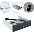 Miniatyrbillede 4 af 8: Højhastigheds 20Pin 2-Port USB 3.0 Hub Optisk Disk Drev Frontpanel