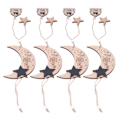 Miniatyrbilde 7 av 8: 4 stk. Eid Måne Ornament Tre Måne Stjerne Slitesterk Utsøkt Design Tre Måne Stjerne Anheng for Hjemmefest Kontor