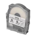 Miniatyrbild 6 av 8: Label Maker Tape Refill 0,35 tum 17,5 yd Slitstark PET jämn färgning Klar etiketttejp Ersättning för MAX LM 550A 0,35 tum Vit 17,5 yd