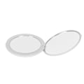 Miniatyrbillede 8 af 8: 3,5 tommer LED Makeup Spejl Bærbar 1X 2X Forstørrelse 6500K Foldbar Håndholdt Dobbeltsidet Oplyst Spejl til Rejser Hvid