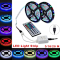 Miniatyrbillede 1 af 8: 5M LED RGB-lys Genopladelig lysstrimmel med fjernbetjening Indendørs soveværelsesdekoration