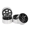 Miniatyrbilde 3 av 8: 4 stk 1,9 tommers RC Beadlock Hjulnav Aluminium Legering CNC RC Hjulfelger Nav Utbytting for Axial SCX10 for Hsp Svart