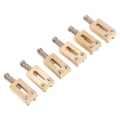 Miniatyrbilde 8 av 8: 6 stk Elektrisk gitar Bridge Sadel Messing 10,5 mm Pitch Tremolo String Tuning Skrue Sadel Tilbehør Sølv