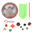 Miniatyrbillede 7 af 8: Rhinestone Maleri Jul Sød Elk Pendant DIY afslappende ornamenter til boligdekoration