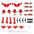 Miniatyrbild 1 av 8: Aluminiumlegering RC Car Upgrade Parts Kit Stötdämpare CVD Drivaxel Fram Bak Styrkopp för WLtoys K969 1/28 RC Car Red