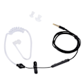 Miniatyrbilde 5 av 8: In-ear hodetelefoner med luftslange, sikkerhetshodetelefon med mikrofon for IOS for Android, svart kabel, hvit slange