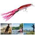 Pikkukuva 2 / 7: 13,5 cm:n keinotekoiset mustekalajigit Hard Lure Minnow Wobblers -kalastustarvikkeet (punainen)