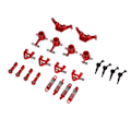 Miniatyrbild 7 av 8: Aluminiumlegering RC Car Upgrade Parts Kit Stötdämpare CVD Drivaxel Fram Bak Styrkopp för WLtoys K969 1/28 RC Car Red