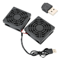 Miniatyrbillede 7 af 8: Computer Router Blæser med Støvdæksel USB Strøm Varmeafledning Værktøj til ASUS RTAC68U AC86U EX6200 Tengda AC15