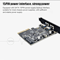 Pikkukuva 7 / 8: USB3.2 Laajennuskortti TYPE‑C+TYPE‑A Pöytäkoneen Laajennuskortti ASMedia ASM3142 10Gbps