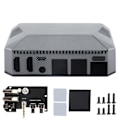 Miniatyrbild 1 av 8: Fodral för Raspberry Pi 4B Mini Dator Aluminiumlegering Skal Inbyggd Fläkt Datortillbehör