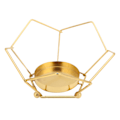 Miniatyrbilde 8 av 8: Lysestake Nordisk Enkel Geometrisk Jernramme Metallhåndverk Elektroplettering Lysestake Ornament