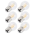 Miniatyrbillede 6 af 8: 6 stk. G45 E27 LED-pære Transparent dæmpbar glødetrådspære til lysekrone bordlamper varmt lys 4W 220V