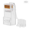 Miniatyrbild 2 av 8: 50 st Ethernet RJ45-kontakt Oskärmad Nätverk 8P8C-kontakt Modulär Plugg Kristallhuvud