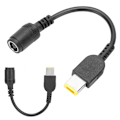 Miniatyrbilde 4 av 8: 2 stk. Strømomformerkabeladapter 5,5x2,1 mm Rund til 7,9x5,5 mm Firkantet for Lenovo ThinkPad X1/X240/G405