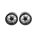 Miniatyrbillede 6 af 8: 2 stk. 2,2 tommer RC aluminium Beadlock fælge 5 eger metal hjulnav til Axial SCX10 1/10 RC Crawler CarBlack