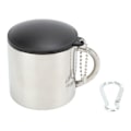 Miniatyrbild 2 av 8: Camping kaffemugg 110 ml värmebevarande tekopp i rostfritt stål med anslutningsspänne för vandring utomhus