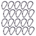 Miniatyrbillede 2 af 8: 20 stk. D-ringe 4x38x23mm Stærk struktur Bredt anvendt Elegant udseende DIY-håndværk til tasker Punge Armbånd Våben Farve