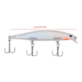 Pikkukuva 5 / 7: HENG JIA 11CM Eloisat Vieheet Keinotekoinen Minnow-kalastussyötti koukuilla (H)