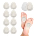 Miniatyrbild 1 av 8: 5 par Metatarsal filtdynor Andas framfotssula Fotdyna för fotbesvär Lindring för vandring utomhus Vit