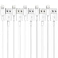 5-pack (2 m) iPhone Laddningskabel Lång Lightning-kabel Snabbladdningssladd Höghastighetsdata Synkroniserings USB-kabel