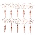 Miniatyrbillede 1 af 8: 10 stk. Navnekortclips Metal Dobbelt Hovedet Stærk Clip Robust Holdbar Bred Anvendelse Nummer Kort Holder Rose Guld