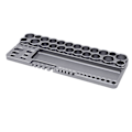 Miniatyrbillede 2 af 8: RC Værktøjsopbevaringsstativ Aluminiumlegering RC Skruetrækker Saks Værktøjssæt Organizer med fastgørelseshuller Grå
