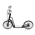 Miniatyrbillede 2 af 8: Deck Scooter Legetøj 13x16,5cm/5,1x6,5in Livlig DIY Legeringsmateriale Sort Miniature Legetøj Scooter Ornament til Bogreoler