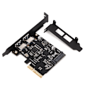 Pikkukuva 1 / 8: USB3.2 Laajennuskortti TYPE‑C+TYPE‑A Pöytäkoneen Laajennuskortti ASMedia ASM3142 10Gbps