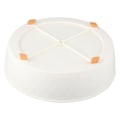 Miniatyrbilde 8 av 8: Kjøkken dreieskive Spin Round Tray 360 grader roterende sklisikker multifunksjonell krydderorganisator for skap pantry kjøleskap benkeplate hvit