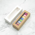 Miniatyrbillede 6 af 7: 10 stk. gennemsigtige vinduespapiremballageæsker Macaronæsker Beholder til hjemmedessertbutik