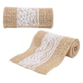Miniatyrbillede 8 af 8: 2 stk. Hessian Sækkelærredsblondebånd 2,4 m Længde Blødt Holdbart Tilfældig Klipning Simpel Elegant DIY Borddekoration