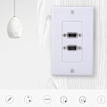 Miniatyrbilde 5 av 8: US 2-PORT VGA Socket Veggfeste Panel Adapter Veggkontakt