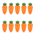 Miniatyrbillede 1 af 8: 10 stk. Gulerodformet slikæske Plastik slikæskebeholder til bryllupsgavefestgave Transparent orange