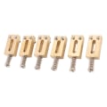 Miniatyrbilde 3 av 8: 6 stk Elektrisk gitar Bridge Sadel Messing 10,5 mm Pitch Tremolo String Tuning Skrue Sadel Tilbehør Sølv