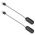 Miniatyrbillede 3 af 8: 2 STK M4 Plastik Sort 4 Generations Armbånd Opladerkabel Opladningsdock til Xiaomi