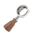 Pikkukuva 4 / 8: 58mm Pohjaton Portafilter Ultrahieno Mesh Irrotettava Suodatin Ontto Design Ruostumaton Teräs Pohjaton Portafilter Expobar E61 Musta Ruusupuu