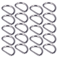 Miniatyrbillede 4 af 8: 20 stk. D-ringe 4x38x23mm Stærk struktur Bredt anvendt Elegant udseende DIY-håndværk til tasker Punge Armbånd Våben Farve