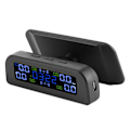 Miniatyrbild 4 av 8: Solcellsdriven Däcktrycksövervakningssystem LCD-display Bil TPMS med Extern Sensor Klocka Design