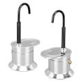 Miniatyrbild 8 av 8: Enkelrör Moka Pot 1 Kopp 50ML Aluminiumlegering Pip Spis Italiensk Kaffetillverkare för Utomhusfester Resor