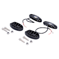 Miniatyrbilde 8 av 8: Par Rocklys Hvite 9LEDs IP68 Chassis Underglow Lampe Universell for Bil Lastebil ATV RZR UTV